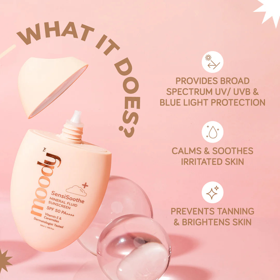 DermaSoothe Sunscreen SPF 50 PA++++ Mineral with Ceramides & Rice