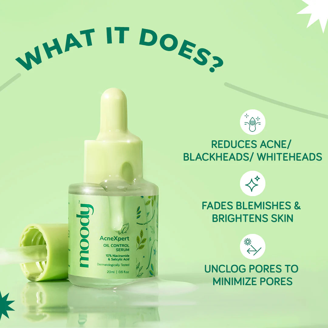 AcneXpert Face Serum 10% Niacinamide Oil Control & Acne Correction With Azelaic & Salicylic Acid