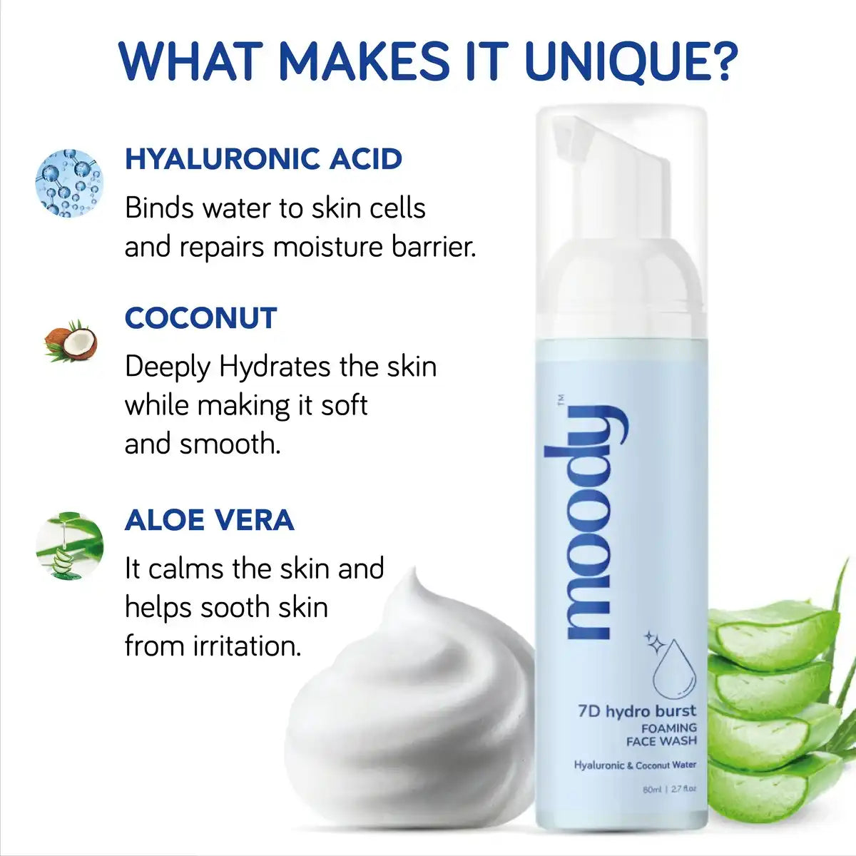 Hydro Burst Foaming Face Wash with 2% Hyaluronic Acid