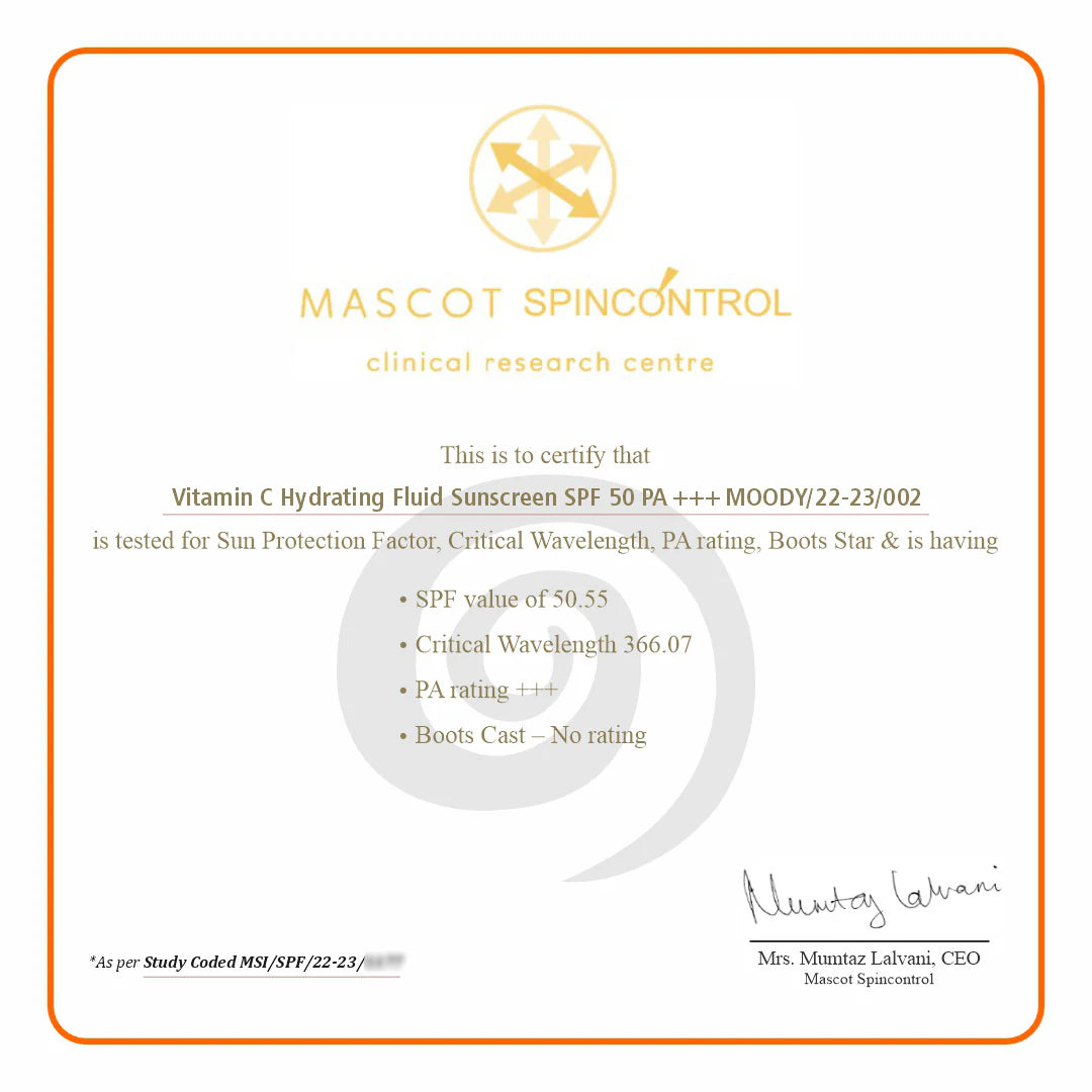 Vitamin C Hydrating Fluid Sunscreen SPF 50 PA+++