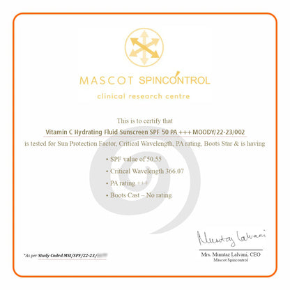 Vitamin C Hydrating Fluid Sunscreen SPF 50 PA+++