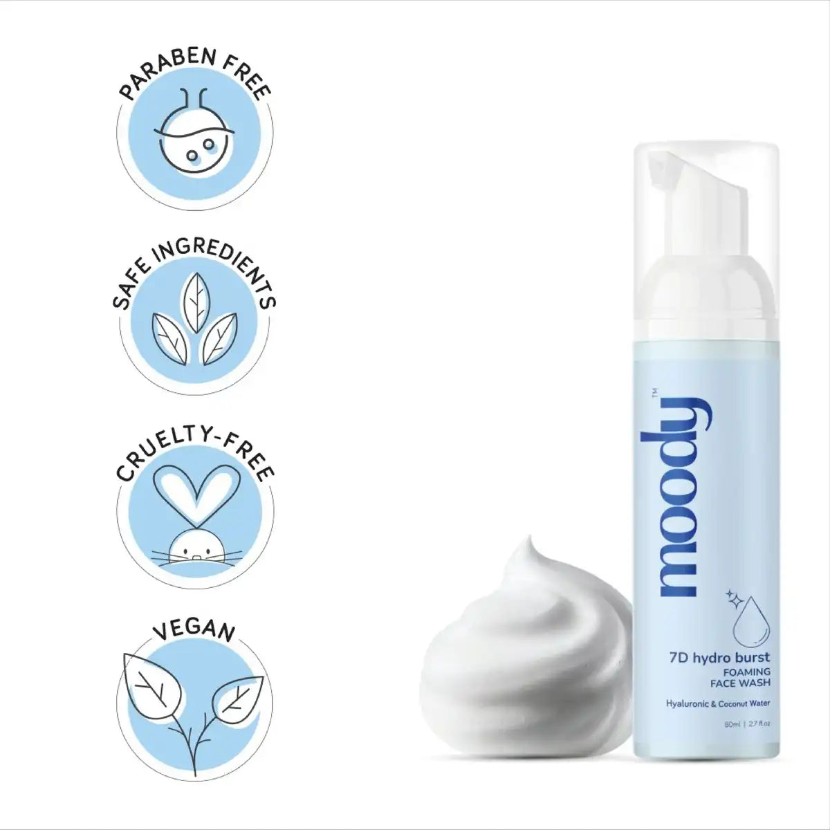 Hydro Burst Foaming Face Wash with 2% Hyaluronic Acid