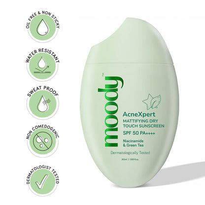 AcneXpert Mattifying SPF 50 PA ++++ Niacinamide for Oil & Acne Control